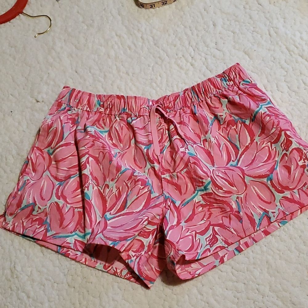 Lauren James Pink Printed Shorts Medium